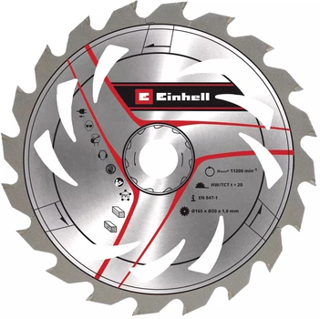 Пильный диск Einhell 165 x 20 x 1.6 мм 49584759 (4009315847597)