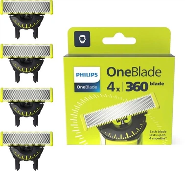 Змінні леза для електробритв Philips OneBlade 360 QP440/50 ((-4 шт-))