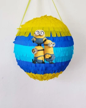 Піньята Міньони жовто-блакитна 40см