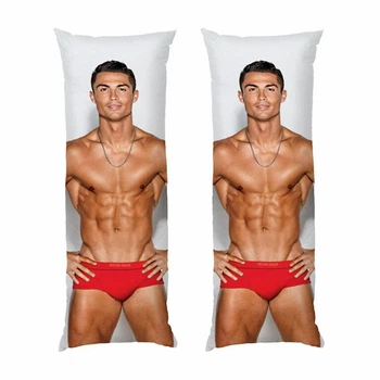 Подушка дакимакура Криштиану Роналду в нижнем белье. Cristiano Ronaldo габардин двусторонняя 140х45 см