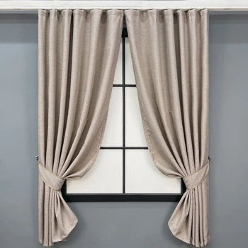 Комплект коротких штор VR-Textil ALORA-TON № 1874ш Бежевий 140х170см 2 шт (35-0432)