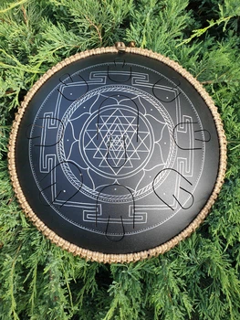 Глюкофон 14" 18 нот "Sri Yantra" звукоряд “Pyqmy G” Язичковий пелюстковий барабан Авторська робота