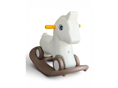 Каталка-качалка Happy Pony MN616 2в1 для детей от 1 года до 20 кг пластиковая игрушка-качалка/каталка стойка белый