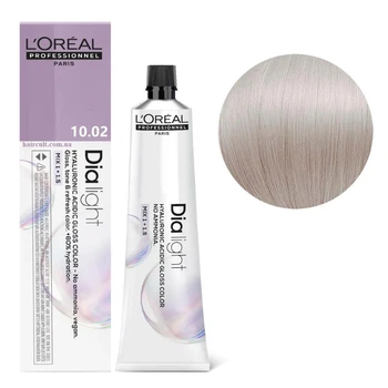 Гель-фарба безаміачна тонуюча L'Oreal Professionnel Paris на кислотній основі Dia Light 10.02 Молочний коктейль дуже світлий блондин перламутровий 60 мл