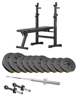 Набор Besport PowerPro 61кг с прямым грифом + лава XL700