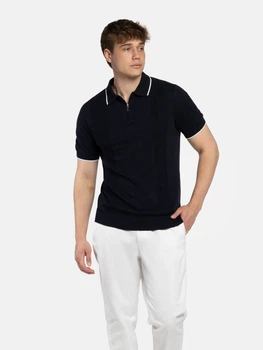 Поло чоловіче темно-синє трикотажне Arber Polo knit Zipper MSS N-A L зріст 4 темно-синій (M09.52.09.622)