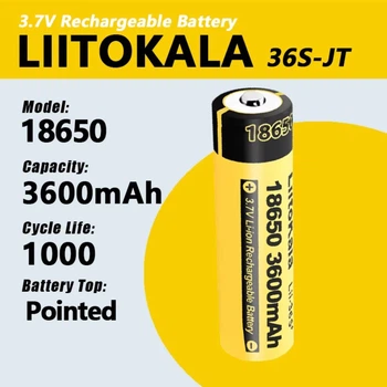 Акумулятор LiitoKala Lii-36S-JT / 18650 / 3.7V / 10A / Li-ion / 3600mAh / 1шт