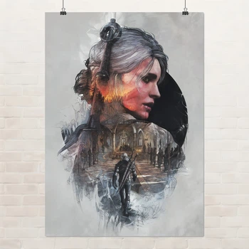 Постер Відьмак, Цирила, Цирі, Witcher, декор в кімнату геймера, A3 42×30 см (id3092)