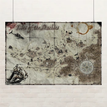Постер Isles of the Shackles, Pathfinder, DnD, ДнД, Острова Оков, карта, A0 69×106 см (id6641)