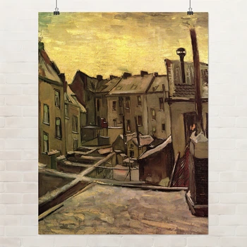 Постер Задворки старых домов, Винсент ван Гог, Vincent van Gogh, A3 40×30 см (id6651)