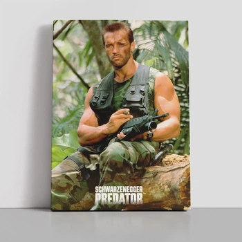 Интерьерная картина Хищник, Арнольд Шварценеггер, Predator (1987), культовое кино, 42×29 см (id5889)
