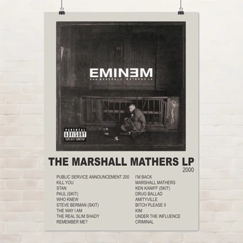 Постер Эминем, репер, Eminem, Slim Shady, рэпер, A3 42×30 см (id6398)