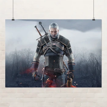 Постер Відьмак Геральт з арбалетом, Witcher, плакат для геймера, A3 30×42 см (id2016)