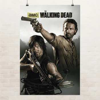 Постер Ходячие Мертвецы, Рик Граймс и Дэрил Диксон, The Walking Dead, TWD, постер по сериалу, A3 42×28 см (id1150)