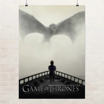 Постер Игра Престолов, Тирион и дракон, GoT, Game of Thrones, A3 42×30 см (id0040)