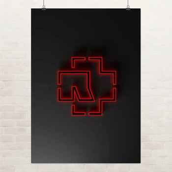 Постер Рамштайн, лого групи, Rammstein, A3 42×30 см (id0662)