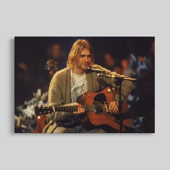 Интерьерная картина Нирвана, Курт Кобейн, Nirvana, декор в комнату меломана, 28×42 см (id0187)