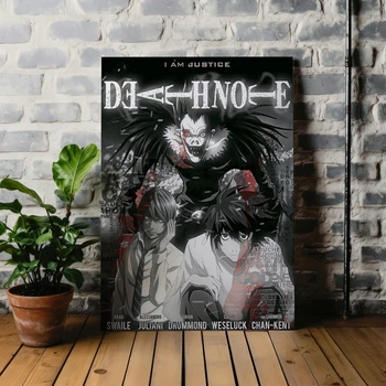 Интерьерная картина Тетрадь Смерти, Кира, Лайт Ягами, Рюк, Death Note, аниме постер, 42×30 см (id3583)