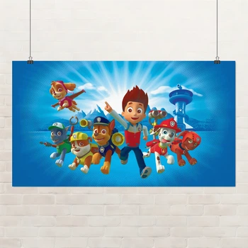 Постер Щенячий патруль, Paw Patrol, декор в детскую комнату, мультфильм, A3 24×42 см (id3820)