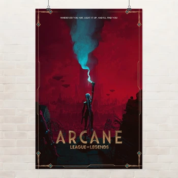 Постер Аркейн: Лига Легенд, Arcane: League of Legends, декор в комнату геймера, A3 42×28 см (id6887)
