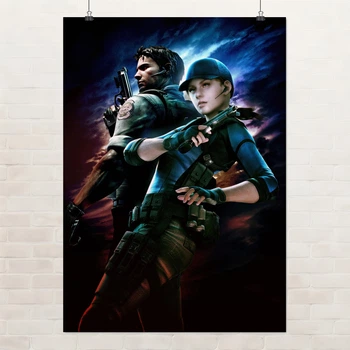 Постер Обитель зла, Resident Evil 5, Chris Redfield, Jill Valentine, Крис Редфилд, Джилл Валентайн, A3 42×30 см (id2989)