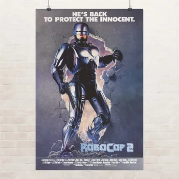 Постер Робокоп 2, Робот-полицейский, RoboCop 2 (1990), боевик, A3 42×30 см (id7270)