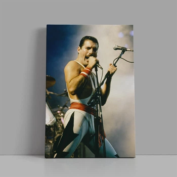 Интерьерная картина Фредди Меркьюри, Freddy Mercury, Queen, Квин, концертное ретро фото, рок, 27×42 см (id7286)