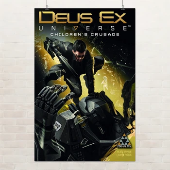 Постер Deus Ex: Children Crusade, киберпанк, sci-fi, постер для геймеров, A3 42×28 см (id1632)