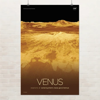 Постер Венера, Venus, NASA, НАСА, космос, астрономия, A3 42×27 см (id7151)