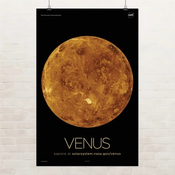 Постер Венера, Venus, NASA, НАСА, космос, астрономия, A3 42×27 см (id7150)