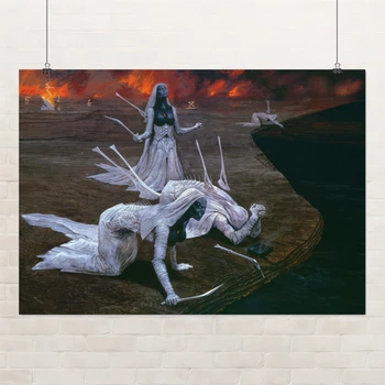 Постер Уейн Дуглас Барлоу, Unholy Communion, Wayne Barlowe, тёмное фентези, ужасы, A3 30×42 см (id6190)