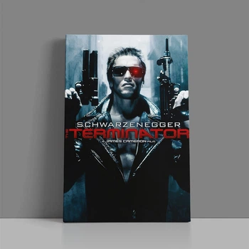 Интерьерная картина Терминатор, киборг T-800, Terminator (1984), боевик, Шварценеггер, 42×30 см (id7178)