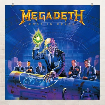 Постер Megadeth, "Rust In Peace" (1990), метал, рок, A3 30×30 см (id7179)