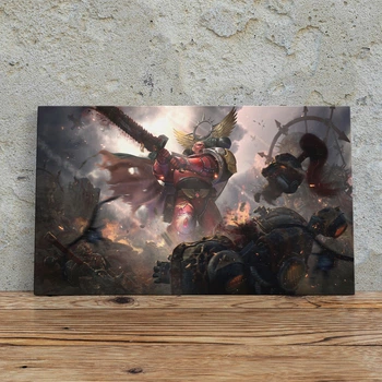 Интерьерная картина Вархаммер 40000, Warhammer 40000, Blood Angels, Space Marine, Imperium, 24×42 см (id7233)