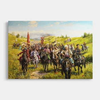 Интерьерная картина Казацкая вольница, Лях Андрей, Украина, история, 43×60 см (id5960)