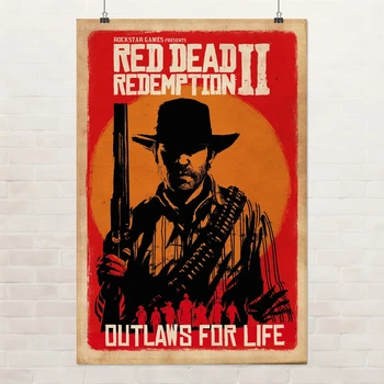 Постер Red Dead Redemption 2, RDR 2, декор комнаты геймера, A3 42×28 см (id2962)
