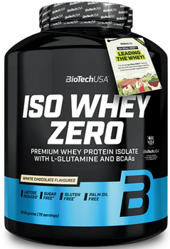 Сироватковий ізолят протеїну BioTechUSA Iso Whey Zero порошок 1816 г Білий шоколад (5999076263974)