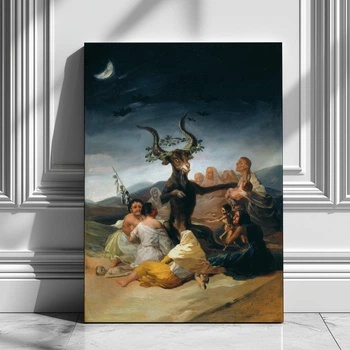 Интерьерная картина Шабаш, Франсиско Гойя, Francisco Goya, Witches' Sabbath, 42×30 см (id6984)