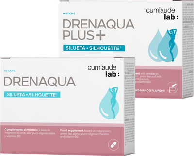 Zestaw suplementów Cumlaude Drenaqua 30 kapsułek + Drenaqua Plus+ 14 sticków (8428749009184)