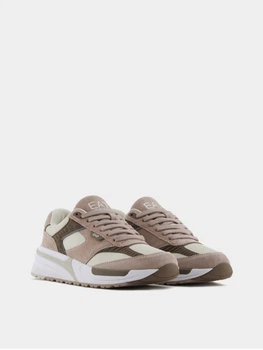 Кросівки чоловічі (unisex) Emporio Armani EA7 sneakers бежеві з сірим 42 (26.7 см) (X8X240 XK434)