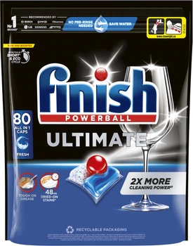 Засіб для миття посуду в посудомийних машинах FINISH Ultimate 80 капсул (5908252014903)