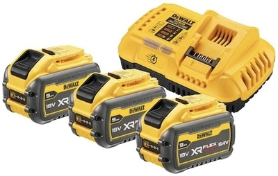 Комплект аккумуляторов и зарядного устройства DeWalt Flexvolt DCB118X3-QW 3 шт. 54V/18V 9.0/3.0 Ач + ЗУ (5035048682203)