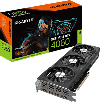 Відеокарта GeForce RTX 4060 8GB Gigabyte Gaming OC (GV-N4060GAMING OC-8GD) Б/В