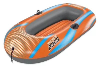 Надувная лодка Bestway 61140 NE Kondor 2000 Raft оранжевая полутораместная до 95 кг виниловая 2-х камерная компактная 185х97 см (9-163-61140 BW)