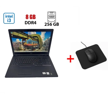 Ноутбук Fujitsu LifeBook E5510 / 15.6" (1920x1080) IPS / Intel Core i3-10110U (2 (4) ядра по 2.1 - 4.1 GHz) / 8 GB DDR4 / 256 GB SSD / Intel UHD Graphics / WebCam б/в + Подарунок Мишка та килимок