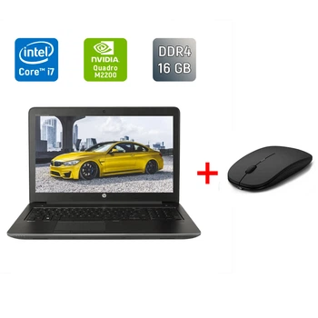 Мобільна робоча станція HP ZBook 15 G4 / 15.6" (1920x1080) IPS / Intel Core i7-7820HQ (4 (8) ядра по 2.9 - 3.9 GHz) / 16 GB DDR4 / 512 GB SSD / nVidia Quadro M2200, 4 GB GDDR5, 128-bit / WebCam / Fingerprint б/в + Подарунок Бездротова миша / USB