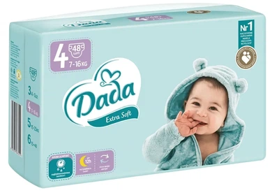 Підгузники Dada Extra soft 4 для немовлят вагою 7-16 кг 48 шт