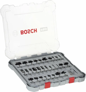 Набор кромковых и пазовых фрез Bosch PRO с хвостовиком 6 мм, 30 шт (2607017474)