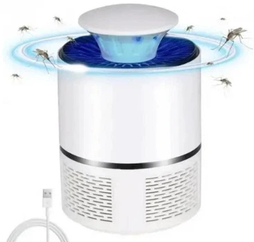 Лампа-ловушка уничтожитель комаров, мошек и насекомых Mosquito Killer Lamp, 5 Вт, антимоскитный светильник, безопасен для детей, беременных и аллергиков, белый