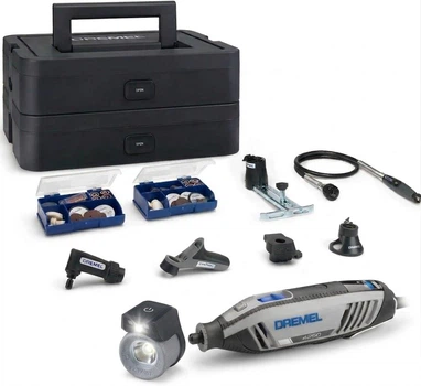 Многофункциональный инструмент Dremel Platinum+ 4250, аксессуары, фонарь Light Module, кейс (F0134250JS+26150LM1JA )